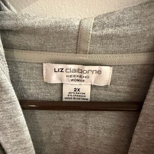 Liz Claiborne Heather Grey Top 2X